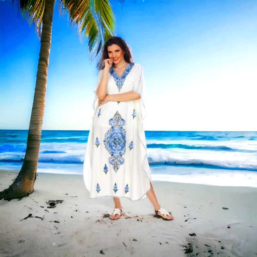 Hand Embroidered kaftan